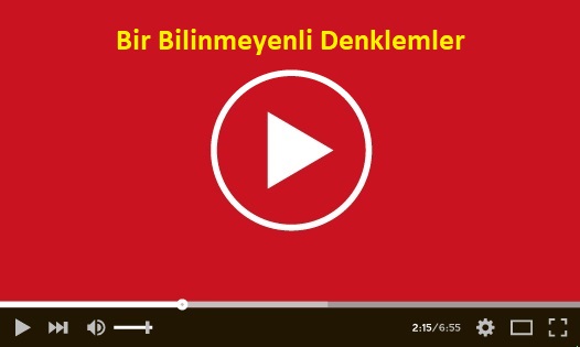 Bir Bilinmeyenli Denklemler