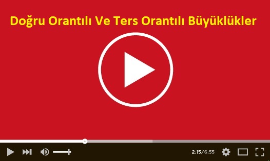 Doğru Orantılı Ve Ters Orantılı Büyüklükler