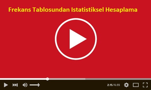 Frekans Tablosundan Istatistiksel Hesaplama