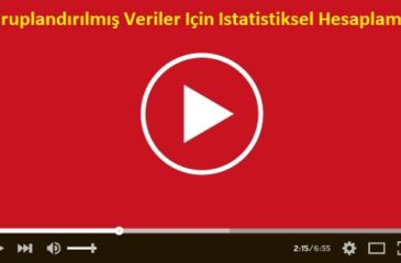 Gruplandırılmış Veriler Için Istatistiksel Hesaplama