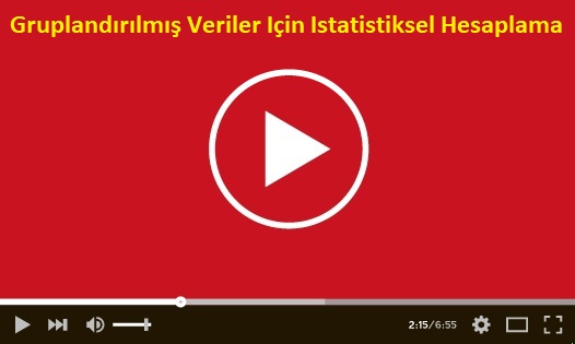 Gruplandırılmış Veriler Için Istatistiksel Hesaplama