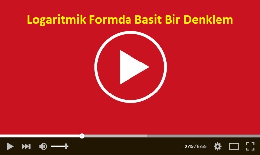 Logaritmik Formda Basit Bir Denklem