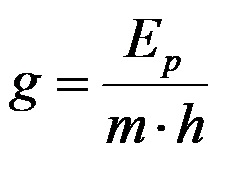Enerji, kütle ve yükseklik yoluyla ivmeyi hesaplamak için formül