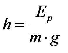 Kütle, enerji ve yer ivmesini kullanarak yüksekliği hesaplamaya yönelik bir formül
